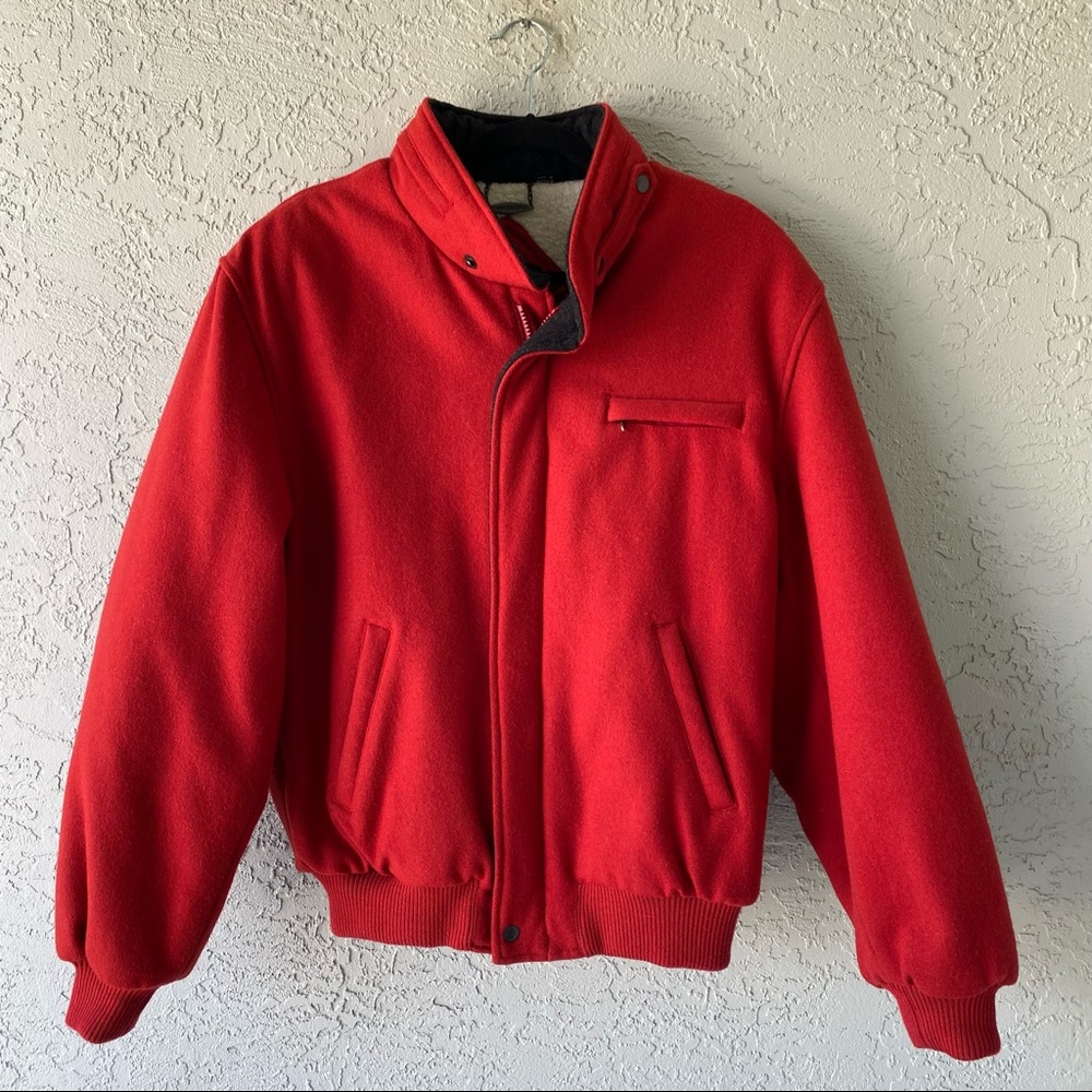 Vintage red wool Members Only jacket size 44